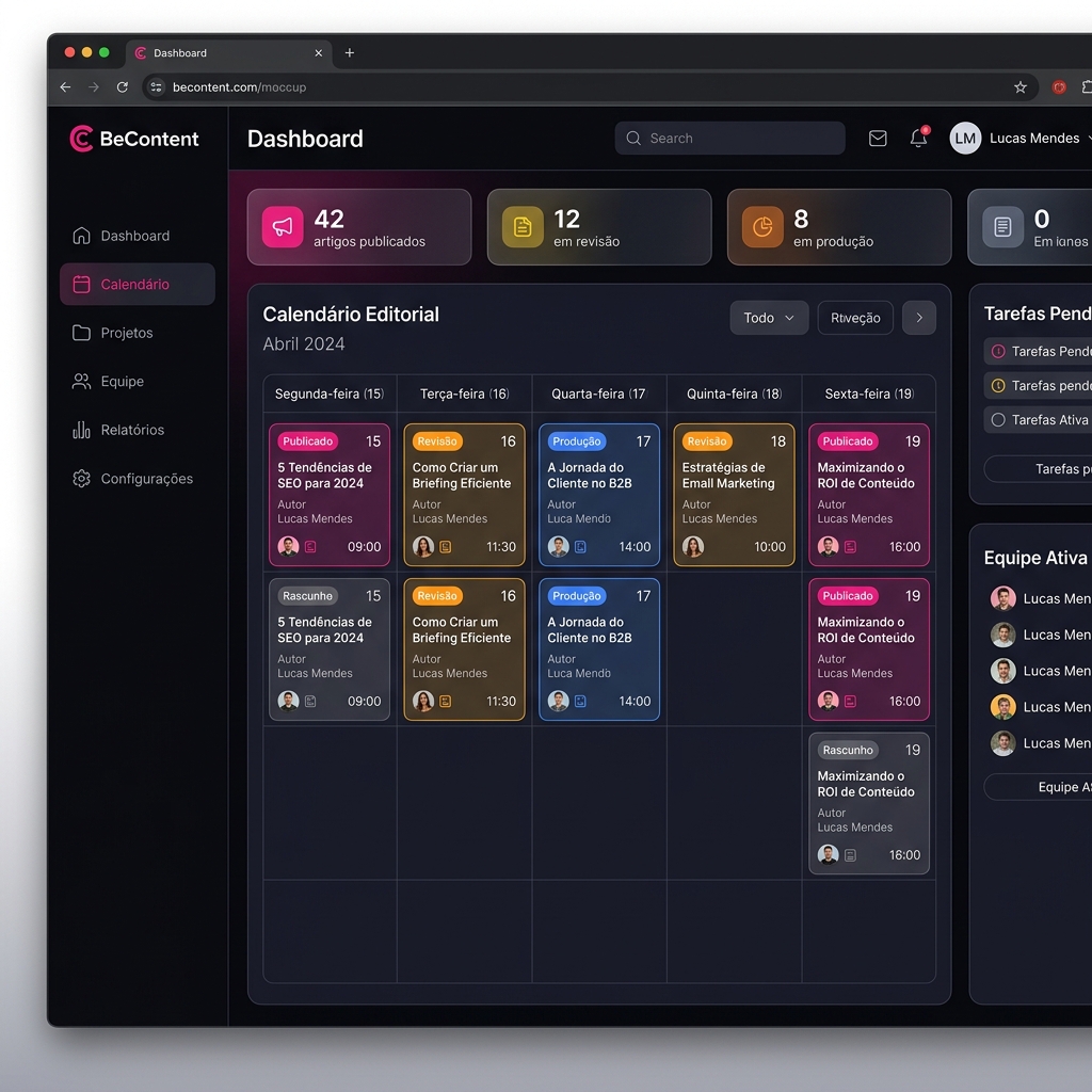 BeContent – Plataforma de producao de conteudo