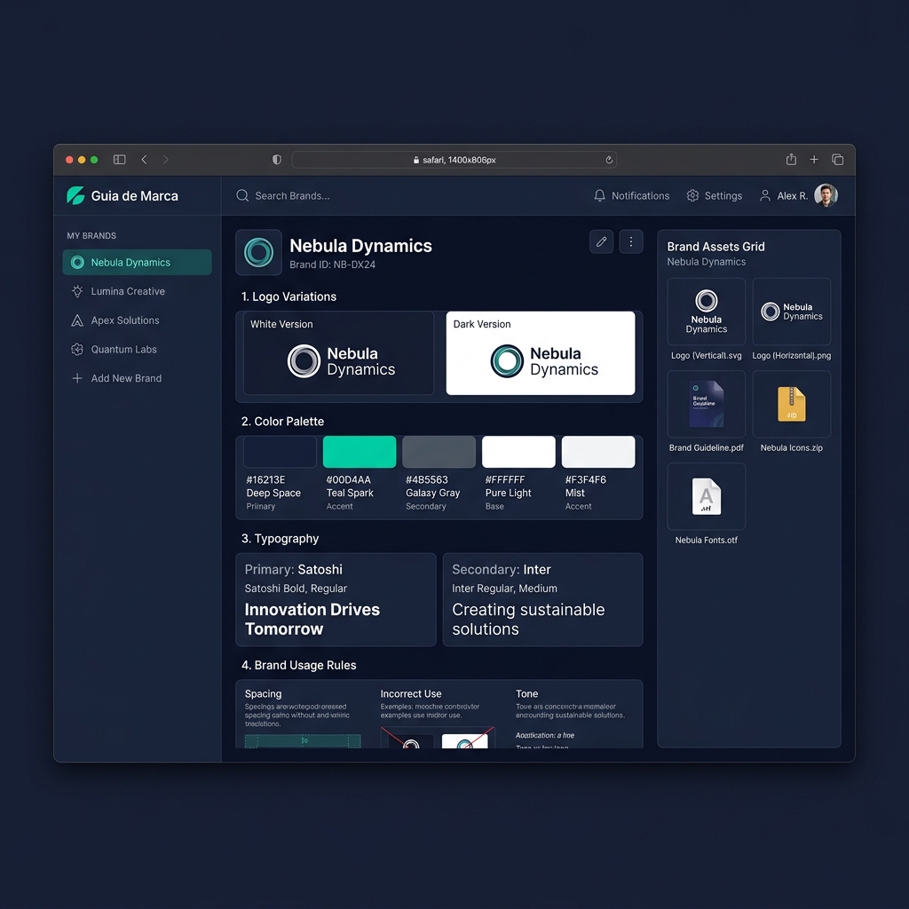 Guia de Marca – Brandbook digital interativo
